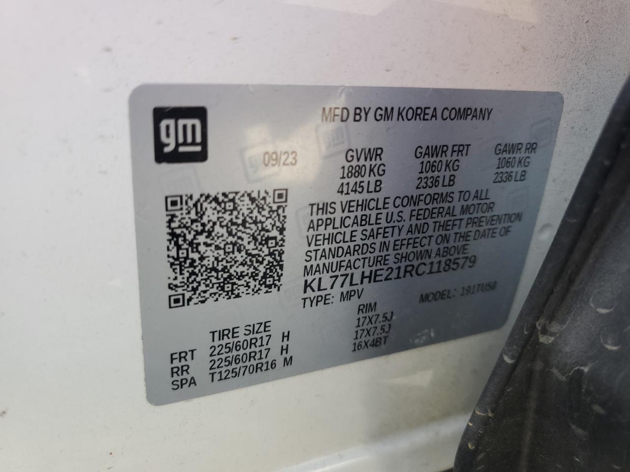 KL77LHE21RC118579 2024 CHEVROLET TRAX - Image 15