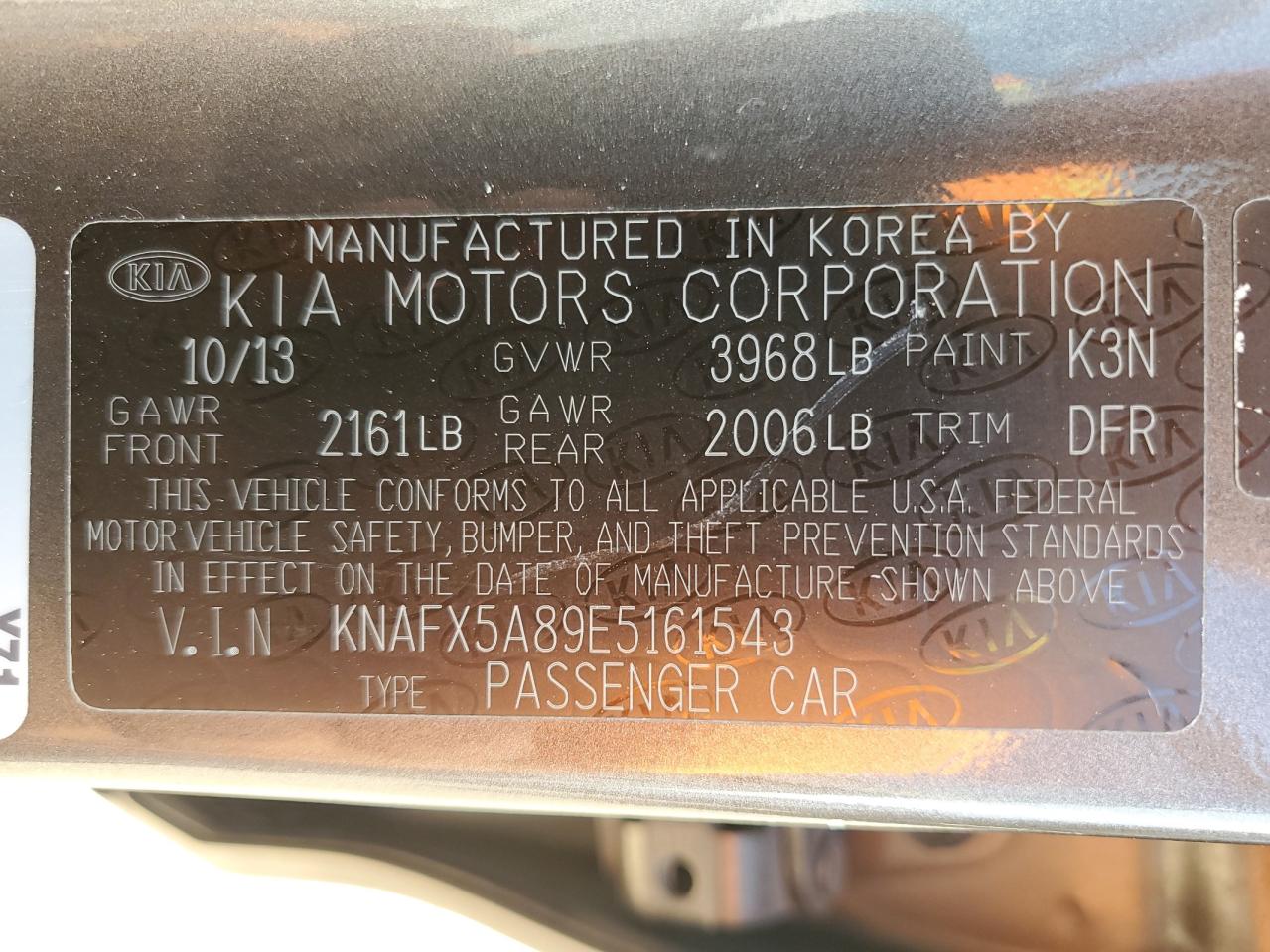 2014 Kia Forte Ex VIN: KNAFX5A89E5161543 Lot: 69303254