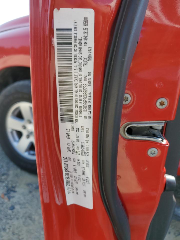 2012 Dodge Ram 1500 Slt VIN: 1C6RD6GP0CS262733 Lot: 64884124