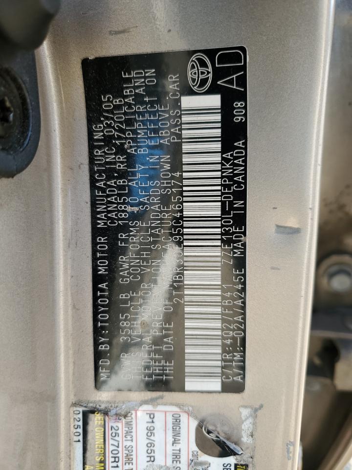 2005 Toyota Corolla Ce VIN: 2T1BR30E95C465174 Lot: 67554664