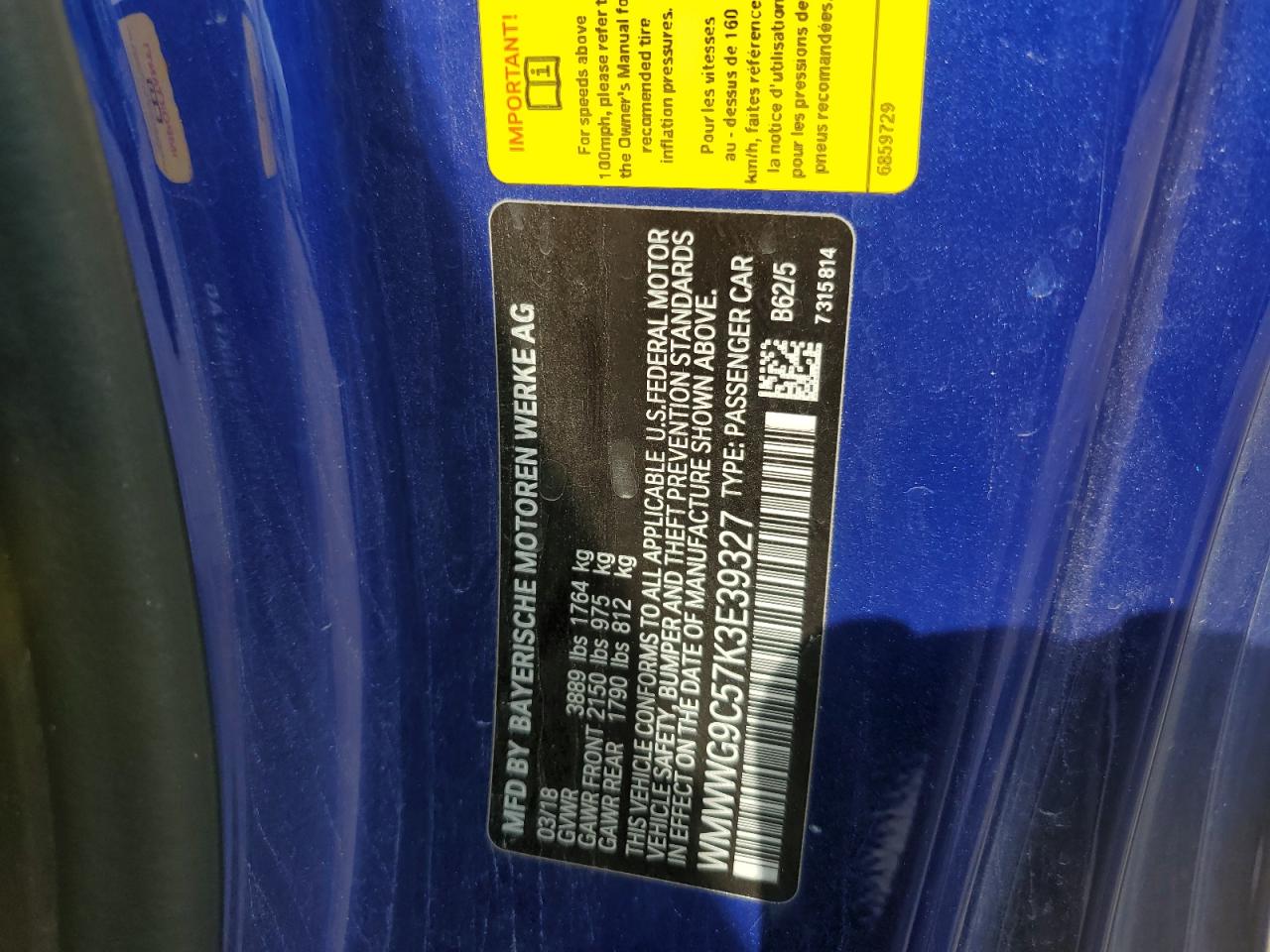 2019 Mini Cooper S VIN: WMWWG9C57K3E39327 Lot: 65193784