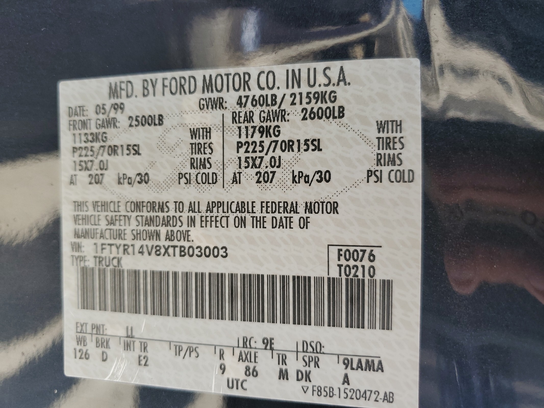 1FTYR14V8XTB03003 1999 Ford Ranger Super Cab