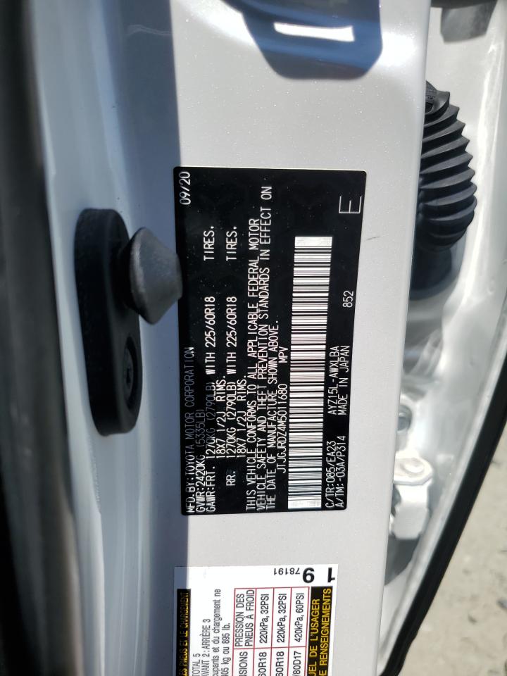 2021 Lexus Nx 300H Base VIN: JTJGJRDZ4M5011680 Lot: 66752054