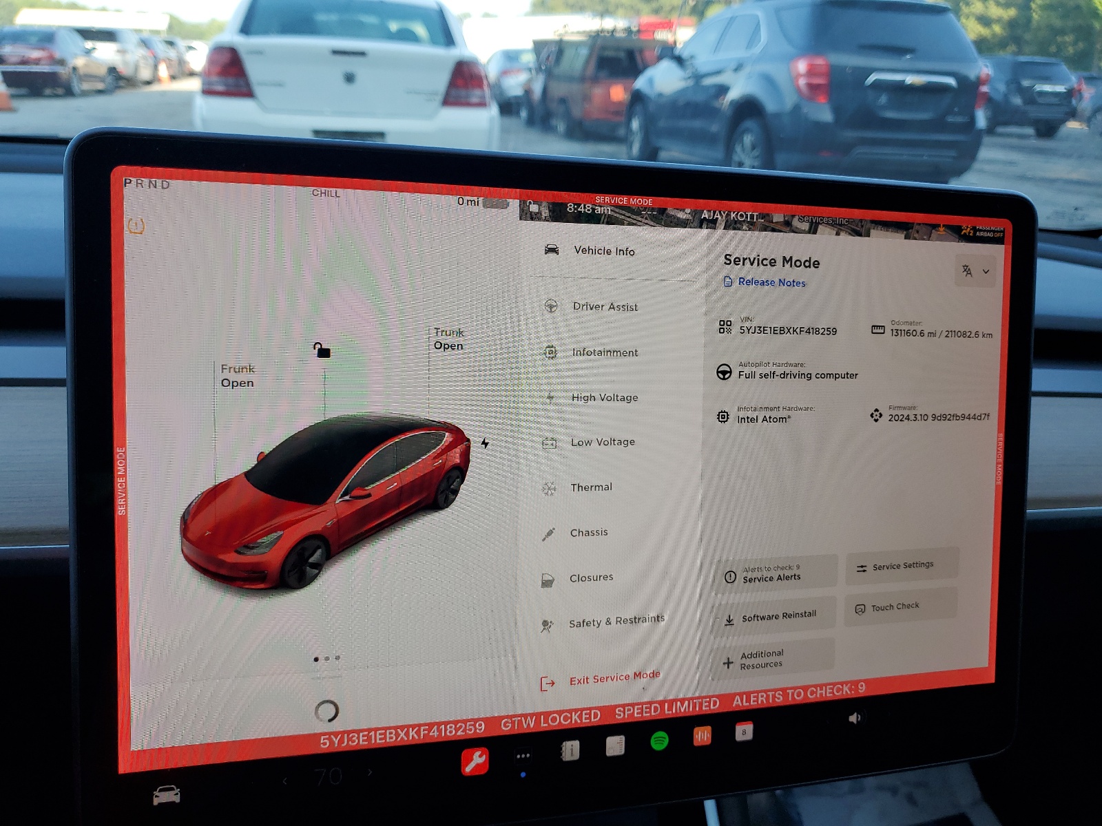 5YJ3E1EBXKF418259 2019 Tesla Model 3