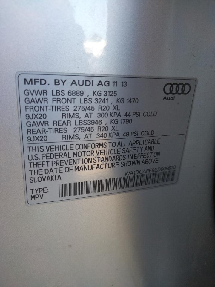 WA1DGAFE8ED009870 2014 Audi Q7 Prestige