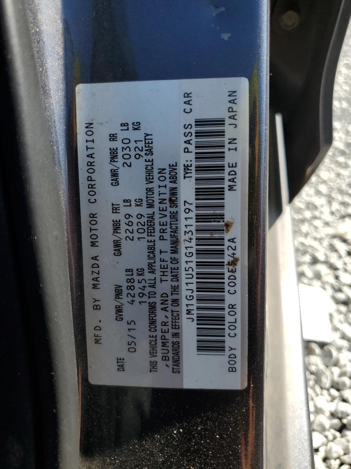 2016 Mazda 6 Sport VIN: JM1GJ1U51G1431197 Lot: 67852424