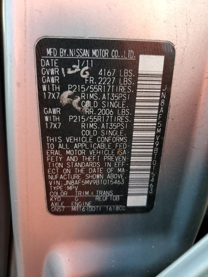 2011 Nissan Juke S VIN: JN8AF5MV9BT015463 Lot: 66712614