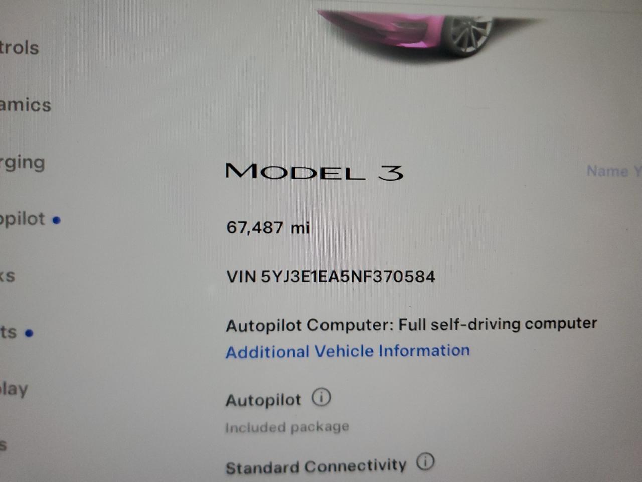 2022 Tesla Model 3 VIN: 5YJ3E1EA5NF370584 Lot: 66024684