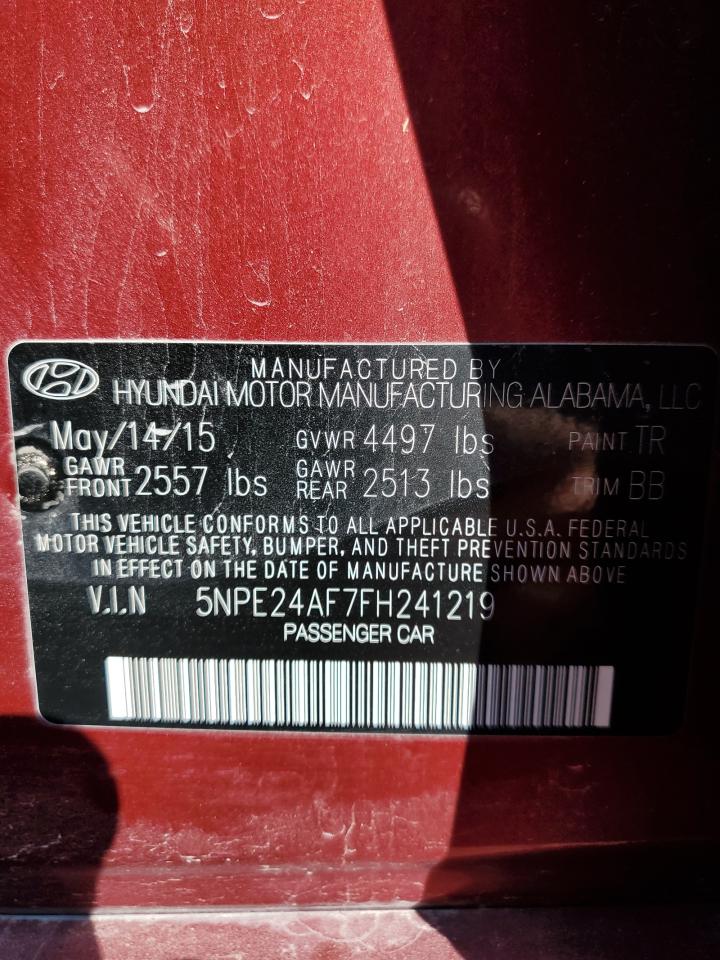 5NPE24AF7FH241219 2015 Hyundai Sonata Se