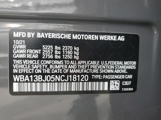 WBA13BJ05NCJ18120 BMW 5 Series 530 XI 12