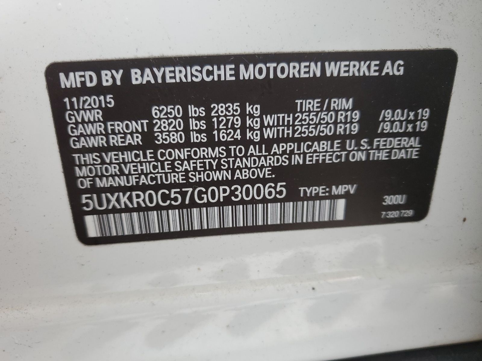 5UXKR0C57G0P30065 2016 BMW X5 xDrive35I