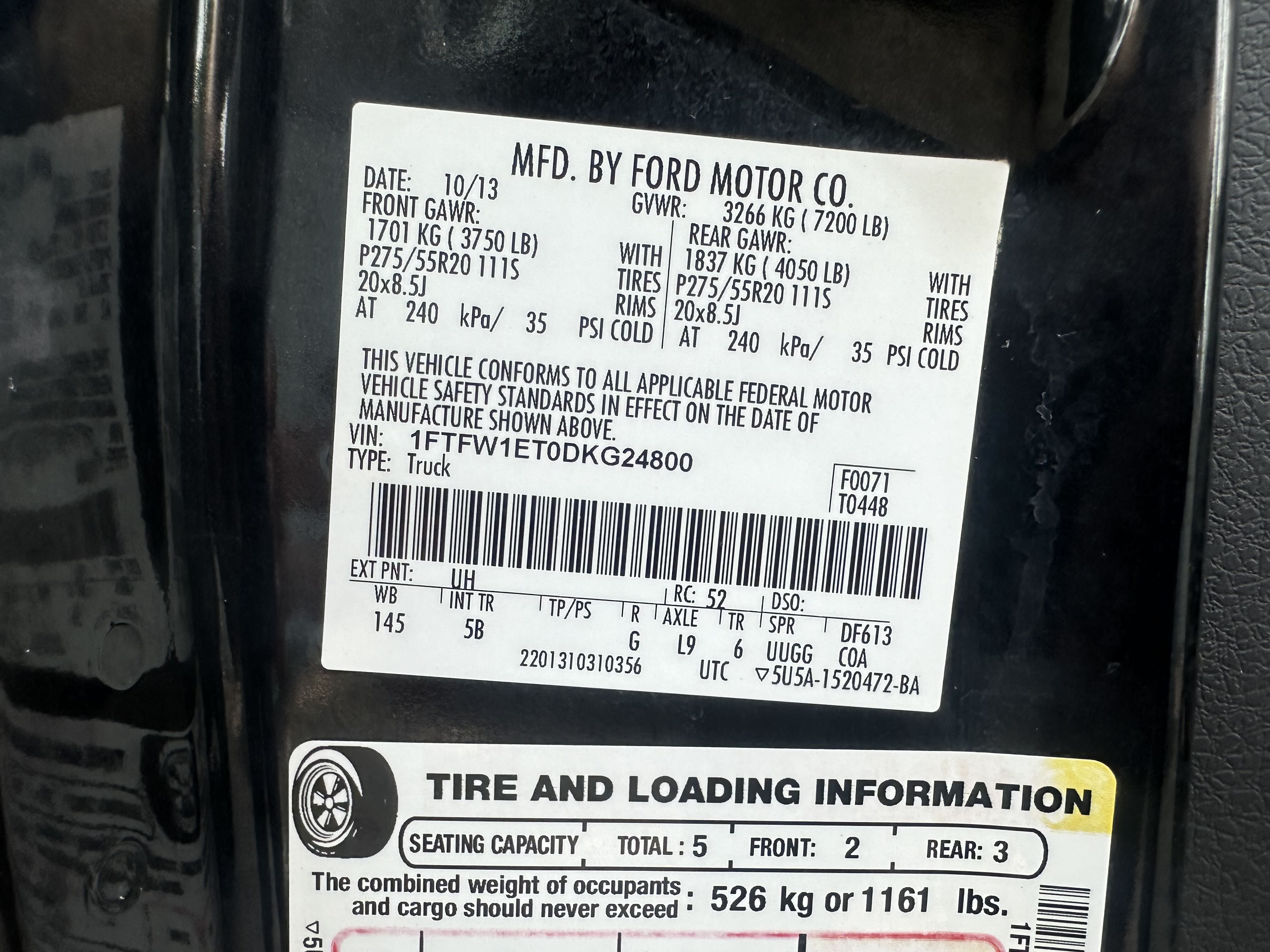 1FTFW1ET0DKG24800 2013 Ford F150 Supercrew 1FTFW1ET0DKG24800 2013 Ford F150 Supercrew