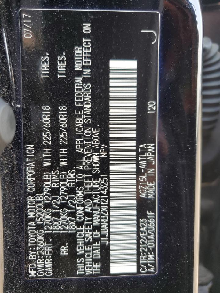 2017 Lexus Nx 200T Base VIN: JTJBARBZXH2143251 Lot: 65921214