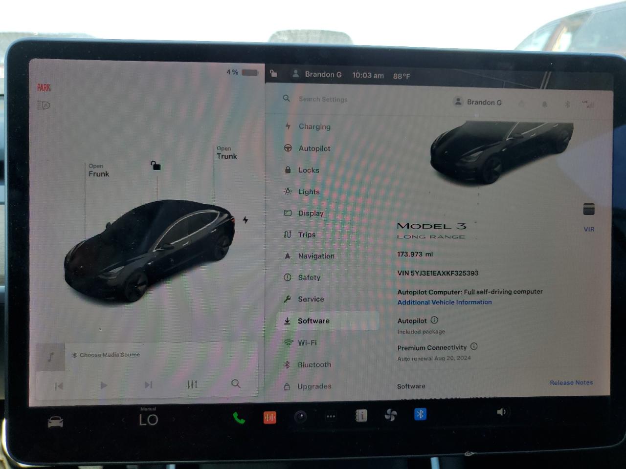 5YJ3E1EAXKF325393 2019 Tesla Model 3