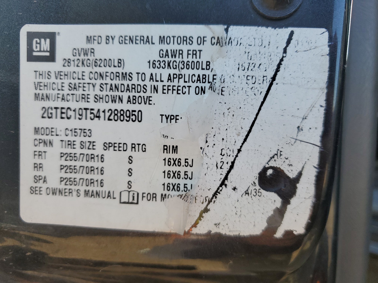 2GTEC19T541288950 2004 GMC New Sierra C1500