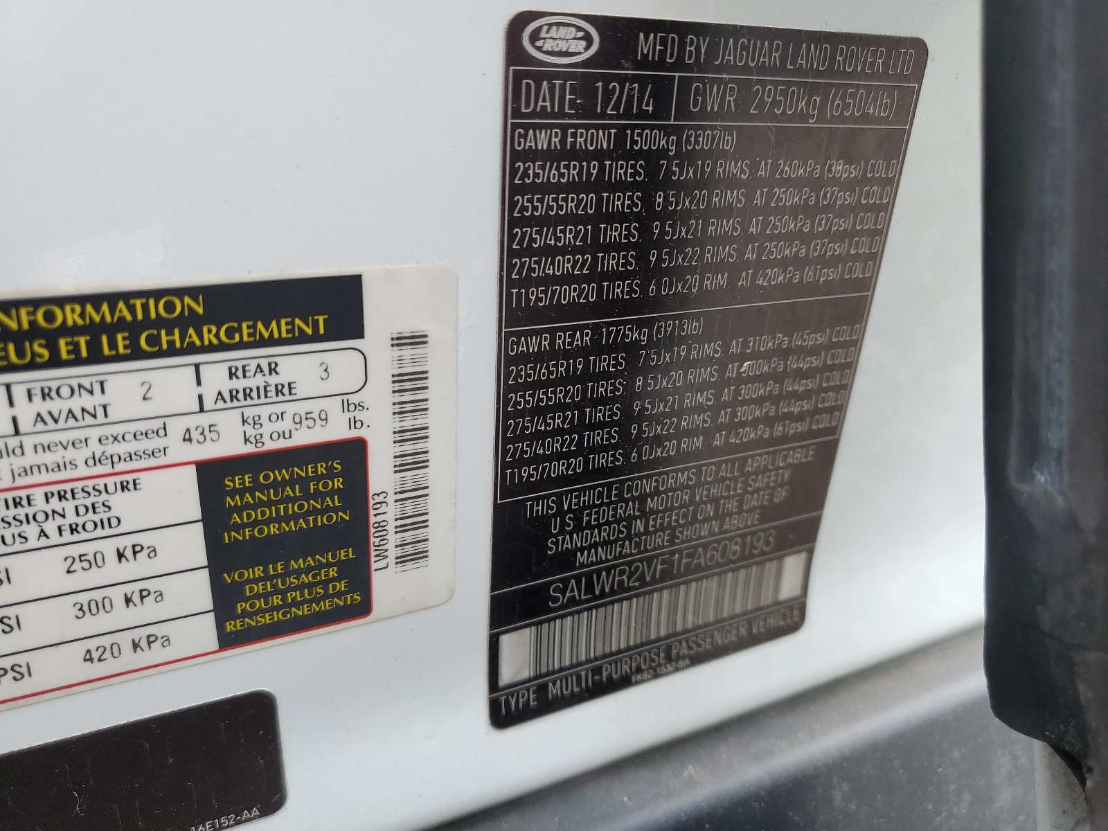 SALWR2VF1FA608193 2015 Land Rover Range Rover Sport Hse