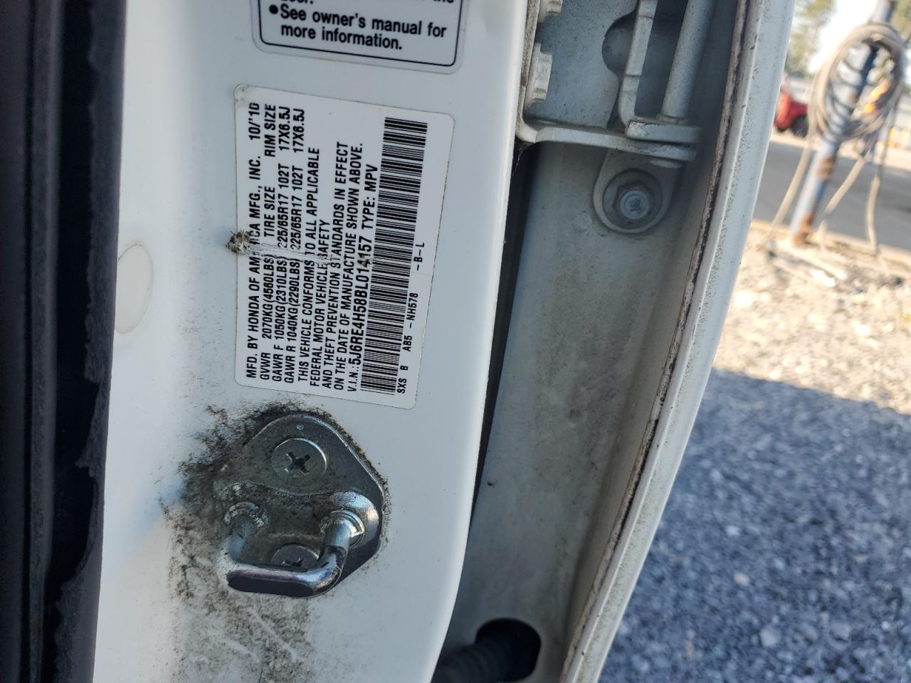 2011 Honda Cr-V Ex VIN: 5J6RE4H58BL014157 Lot: 68161324