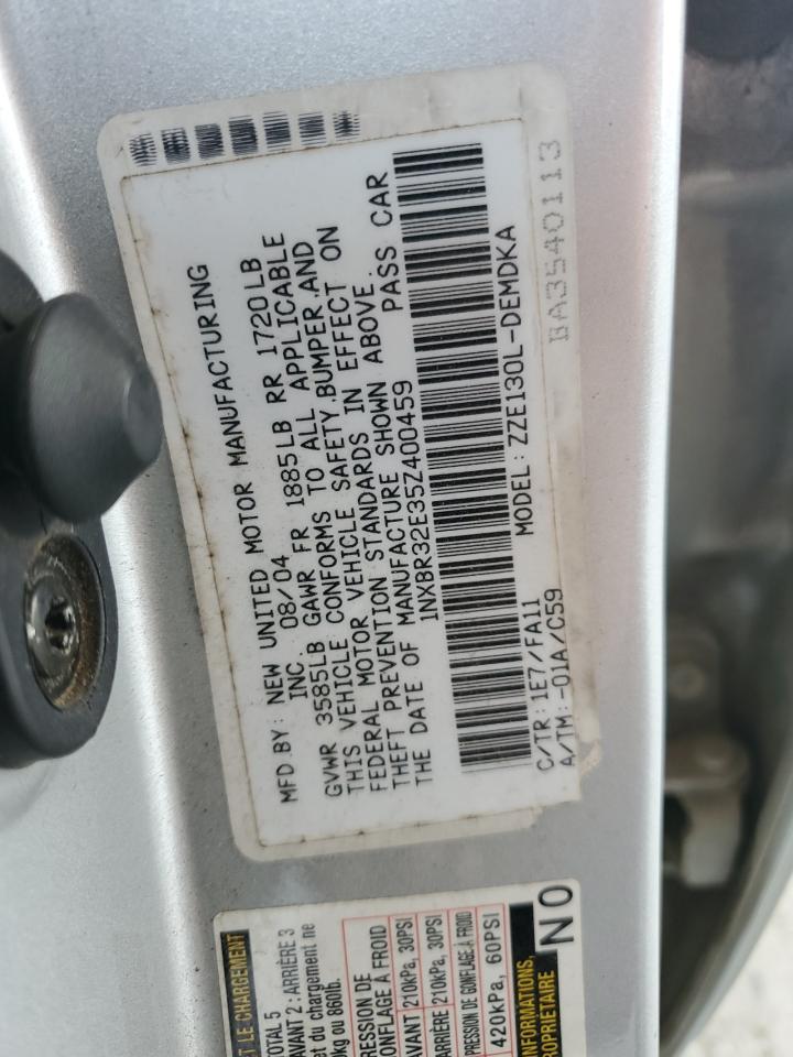 2005 Toyota Corolla Ce VIN: 1NXBR32E35Z400459 Lot: 68313174