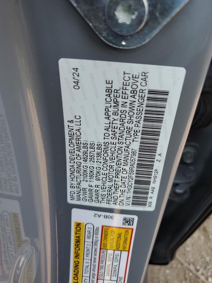 1HGCY2F59RA057987 2024 Honda Accord Hybrid Sport