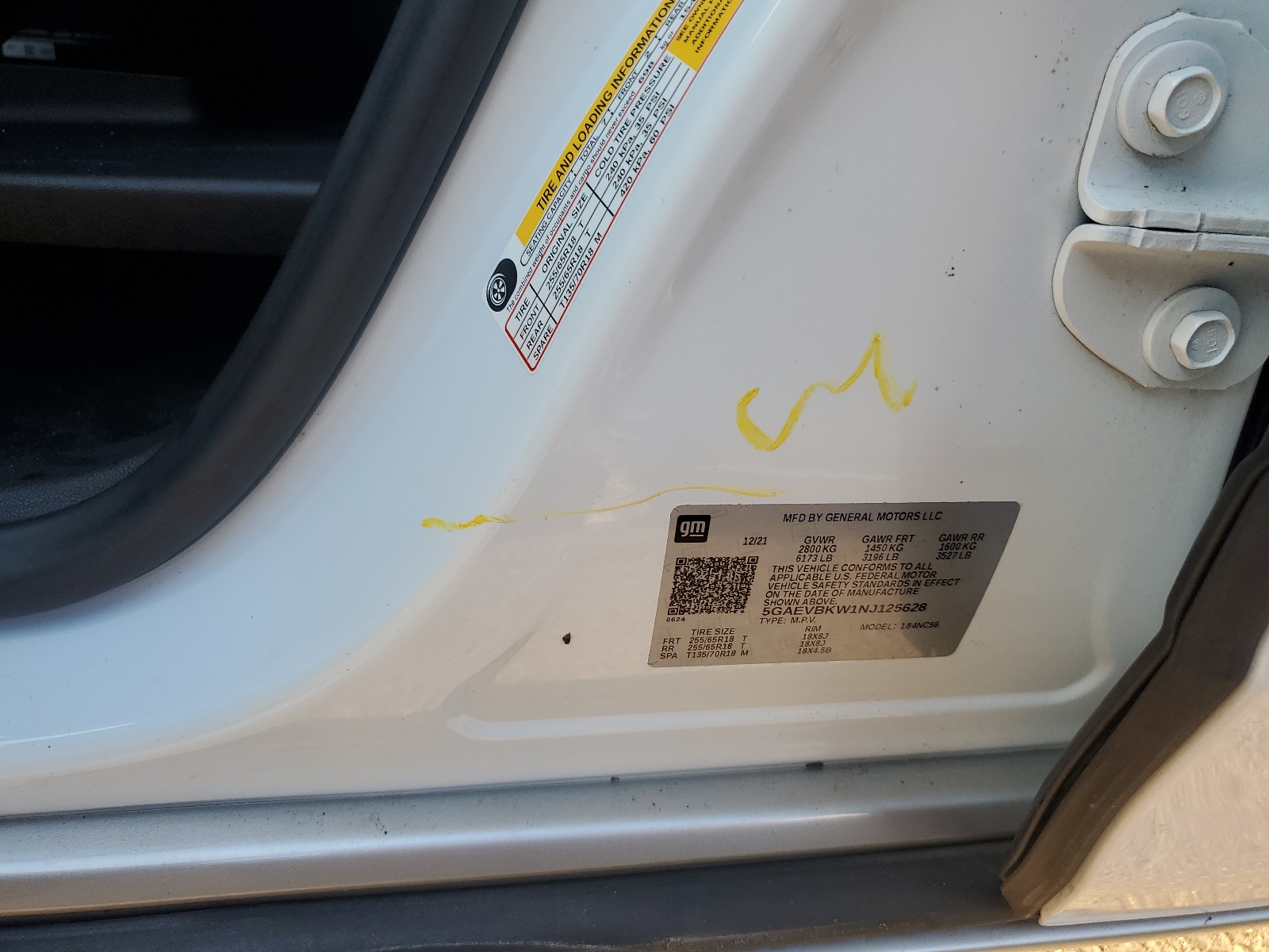 5GAEVBKW1NJ125628 2022 Buick Enclave Premium