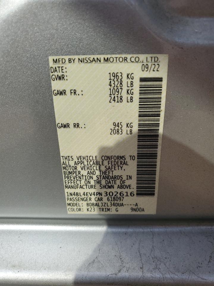 1N4BL4EV4PN302616 2023 Nissan Altima Sl