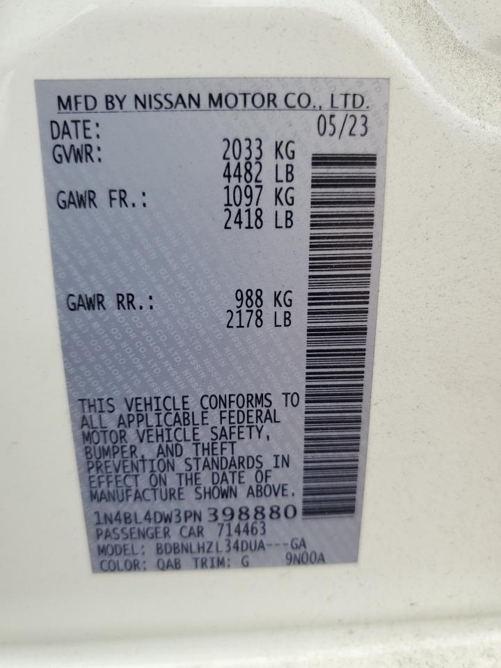 1N4BL4DW3PN398880 2023 Nissan Altima Sv