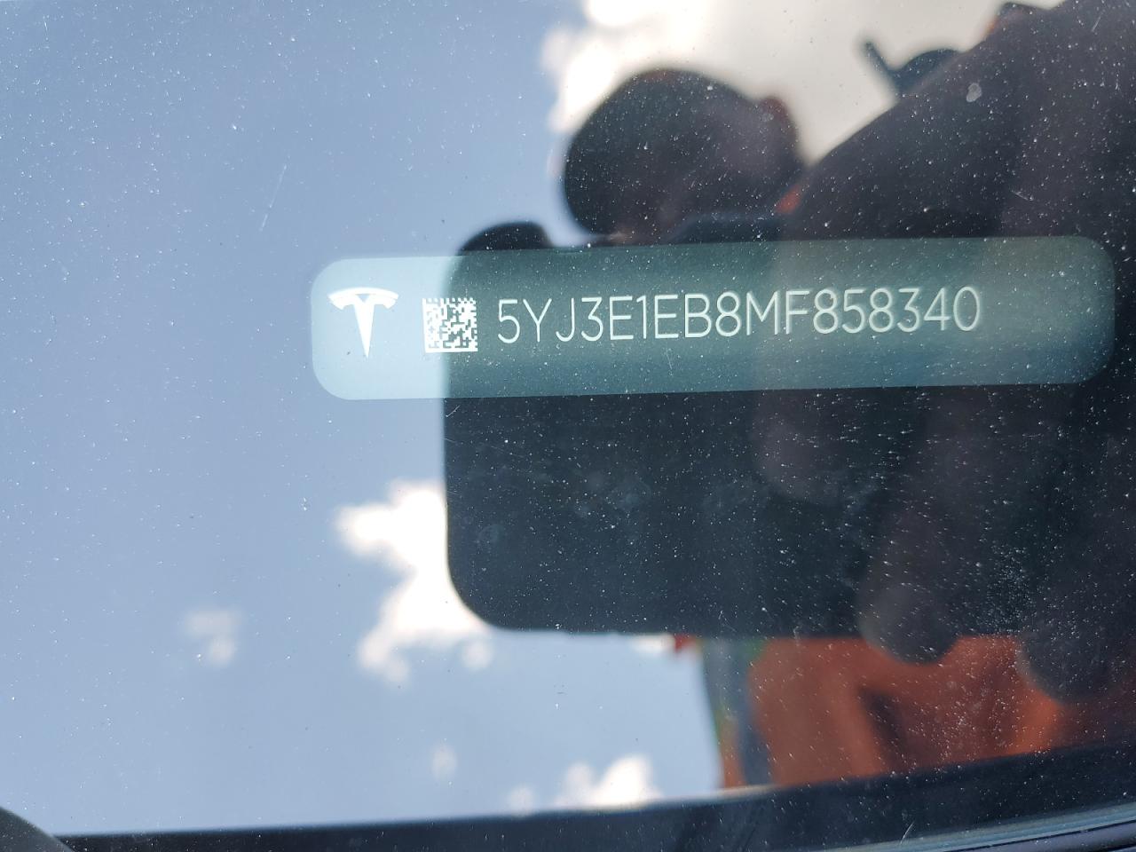 2021 Tesla Model 3 VIN: 5YJ3E1EB8MF858340 Lot: 66940264