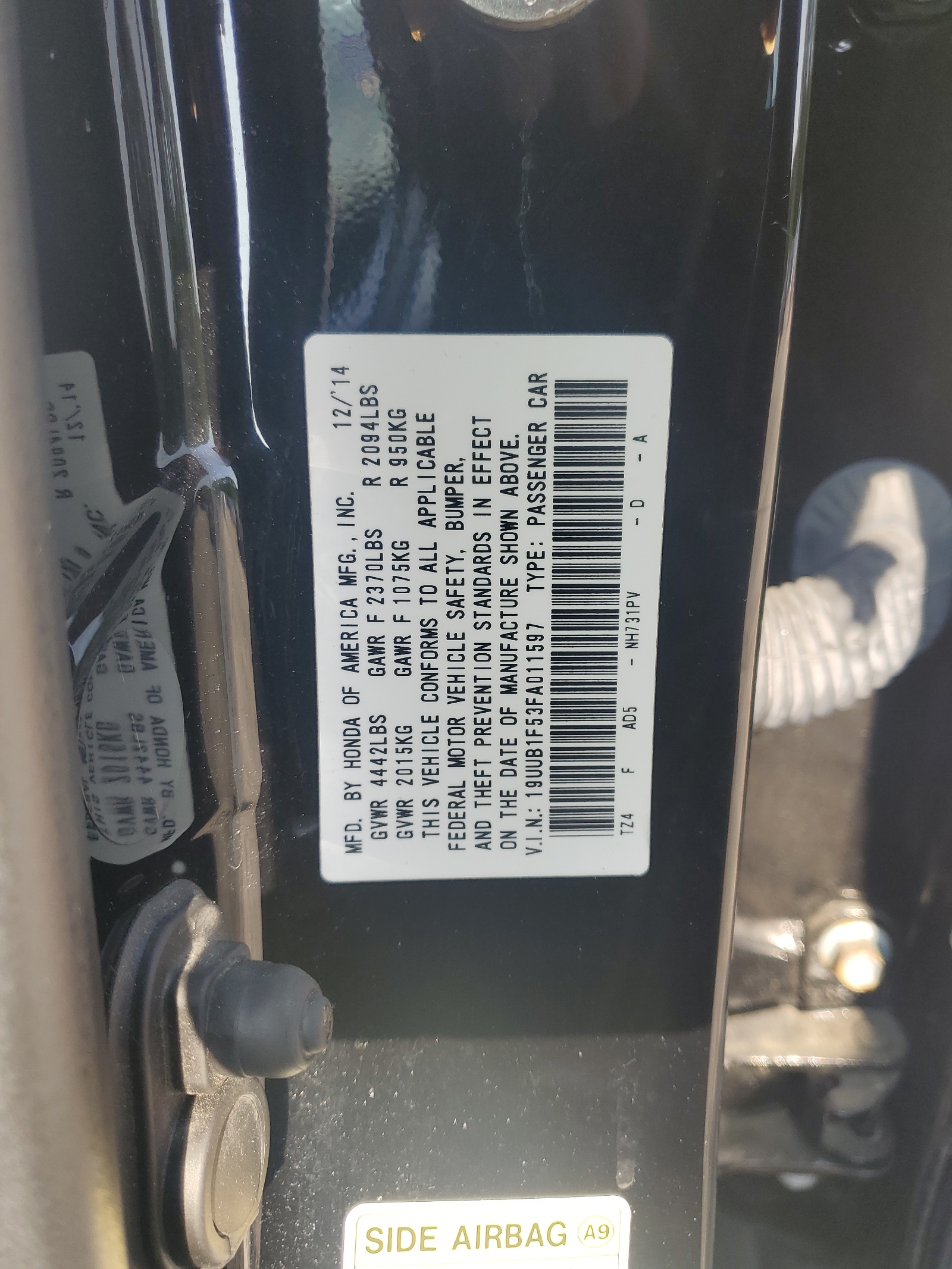 19UUB1F53FA011597 2015 Acura Tlx Tech
