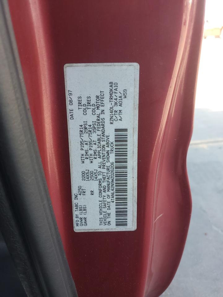 1998 Toyota Tacoma VIN: 4TANL42N9WZ026206 Lot: 68338704