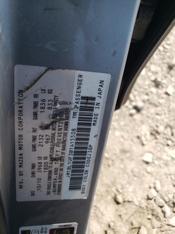 2011 Mazda 3 I VIN: JM1BL1UF3B1415508 Lot: 68934084