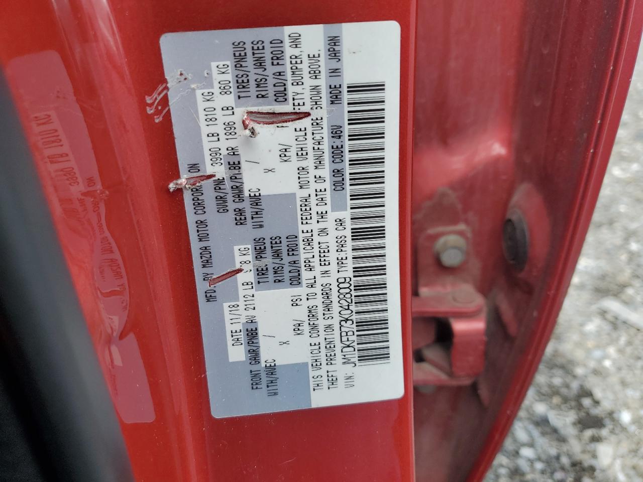 2019 Mazda Cx-3 Sport VIN: JM1DKFB73K0428009 Lot: 68208064