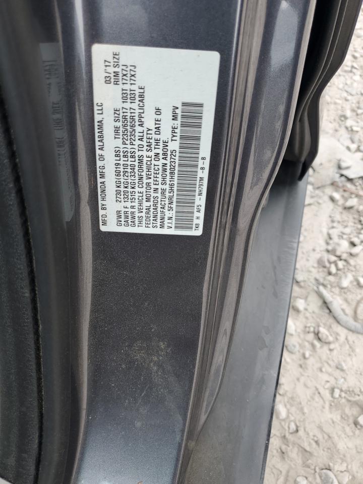 5FNRL5H61HB023725 2017 Honda Odyssey Exl