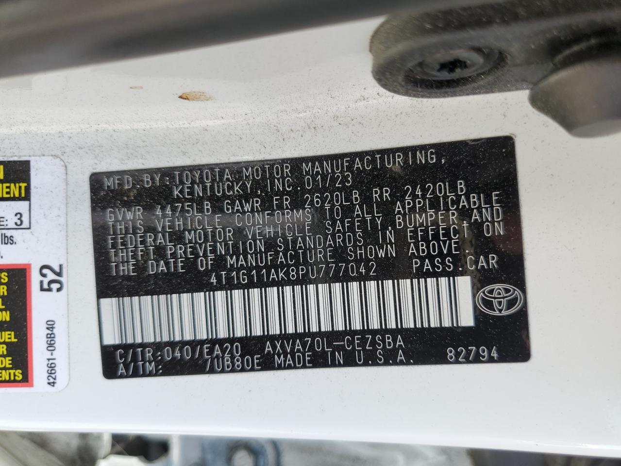 4T1G11AK8PU777042 2023 TOYOTA CAMRY - Image 13