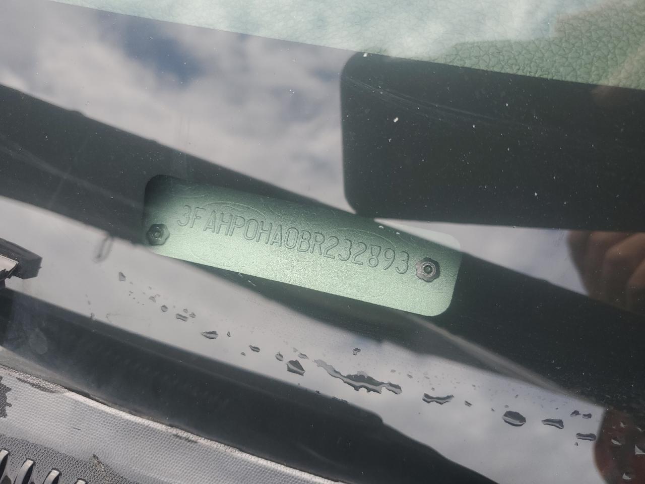 2011 Ford Fusion Se VIN: 3FAHP0HA0BR232893 Lot: 66174174