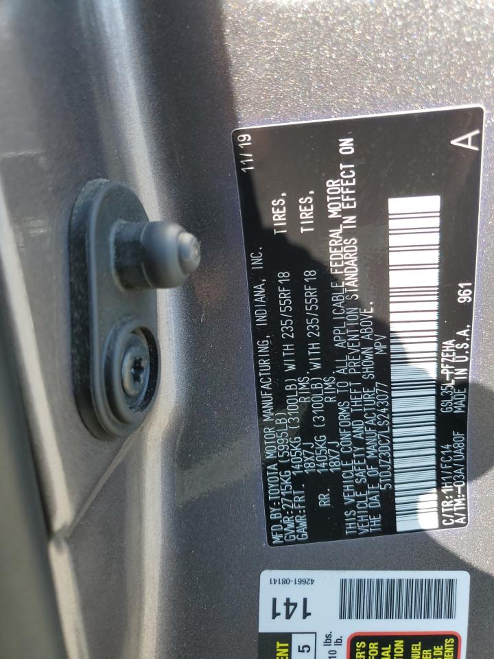 5TDJZ3DC7LS243077 2020 Toyota Sienna Le