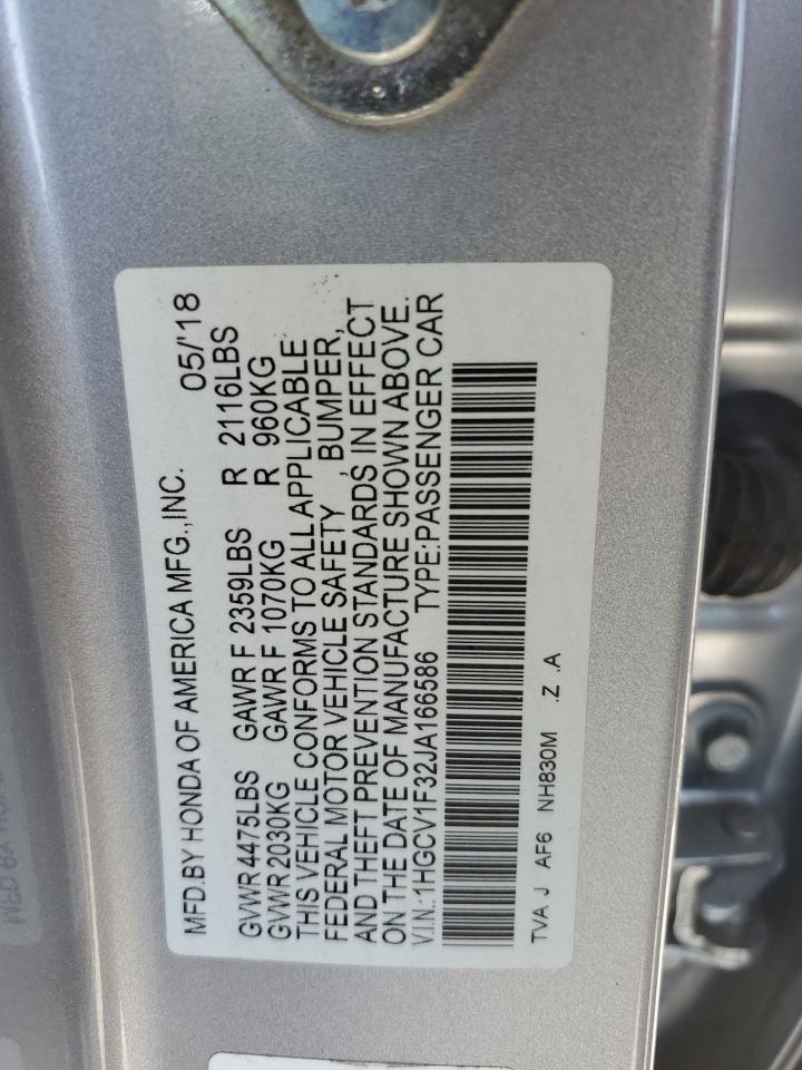 1HGCV1F32JA166586 2018 HONDA ACCORD - Image 13