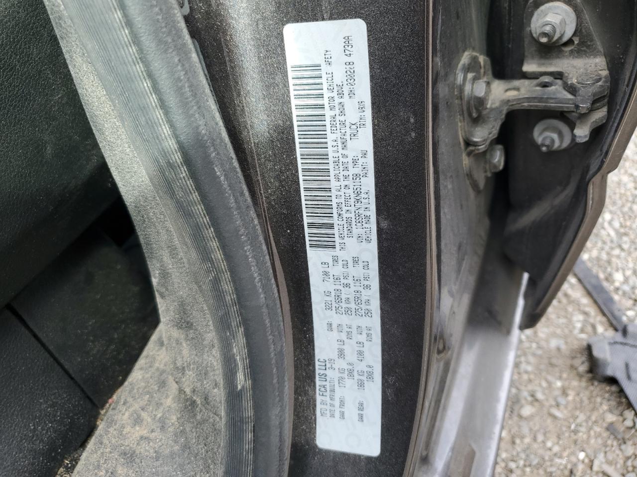 2019 Ram 1500 Tradesman VIN: 1C6SRFNT9KN651158 Lot: 66240834