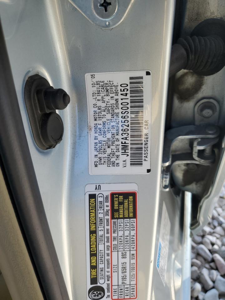 JHMFA36256S001450 2006 Honda Civic Hybrid