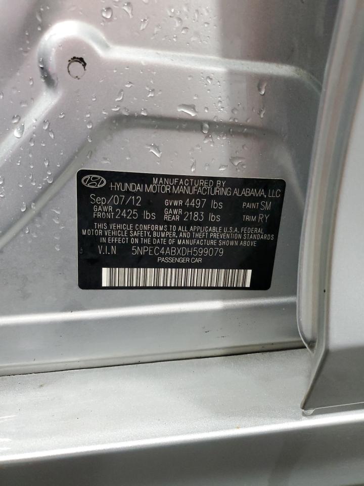 2013 Hyundai Sonata Se VIN: 5NPEC4ABXDH599079 Lot: 66121604