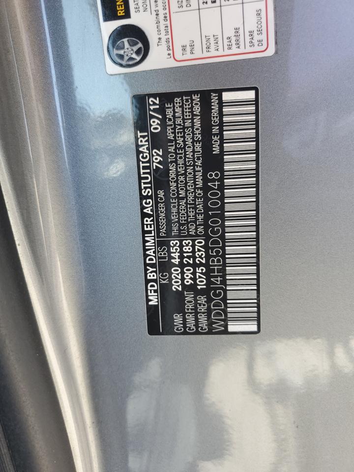 2013 Mercedes-Benz C 250 VIN: WDDGJ4HB5DG010048 Lot: 66528674