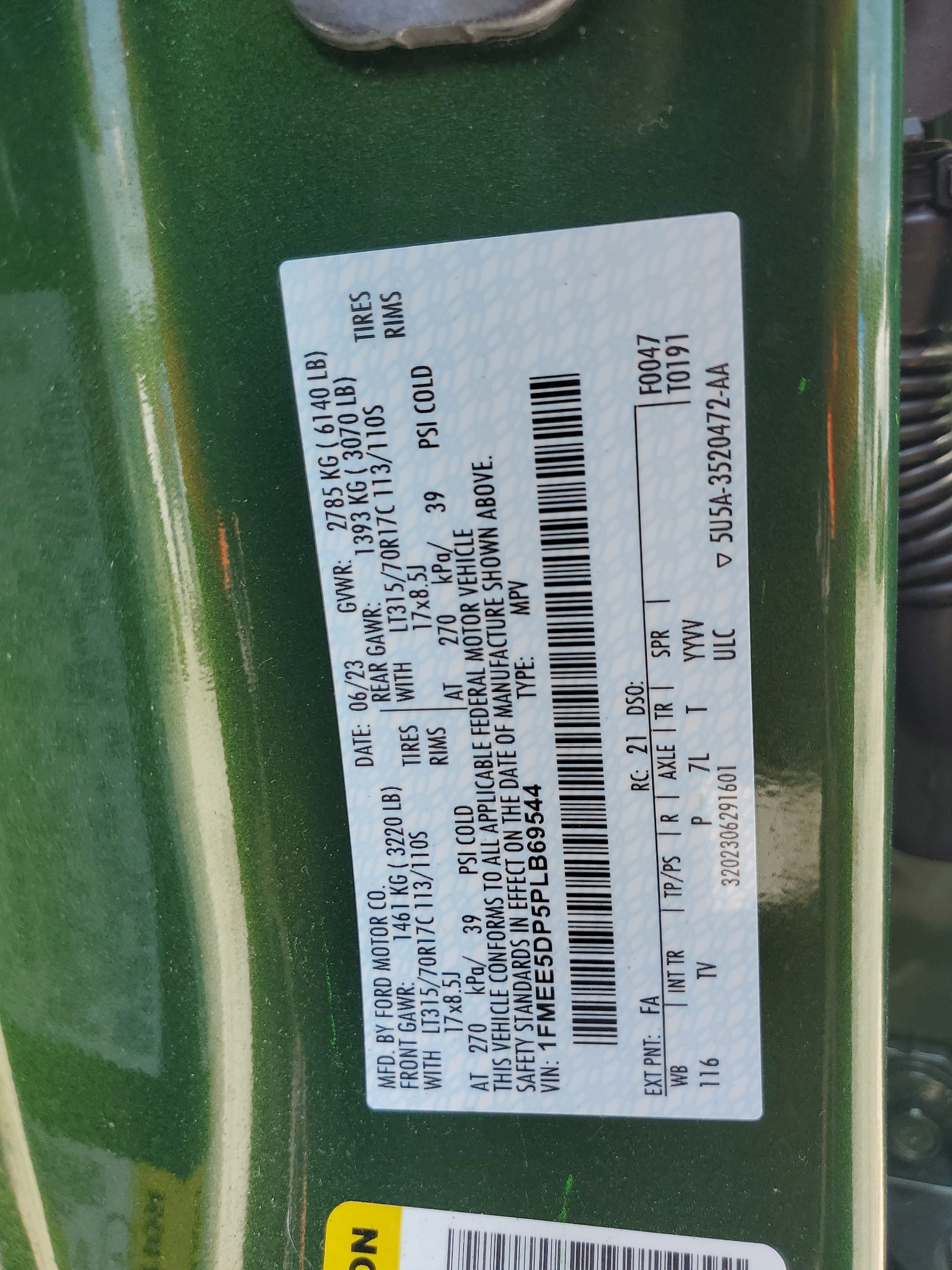 1FMEE5DP5PLB69544 2023 Ford Bronco Base