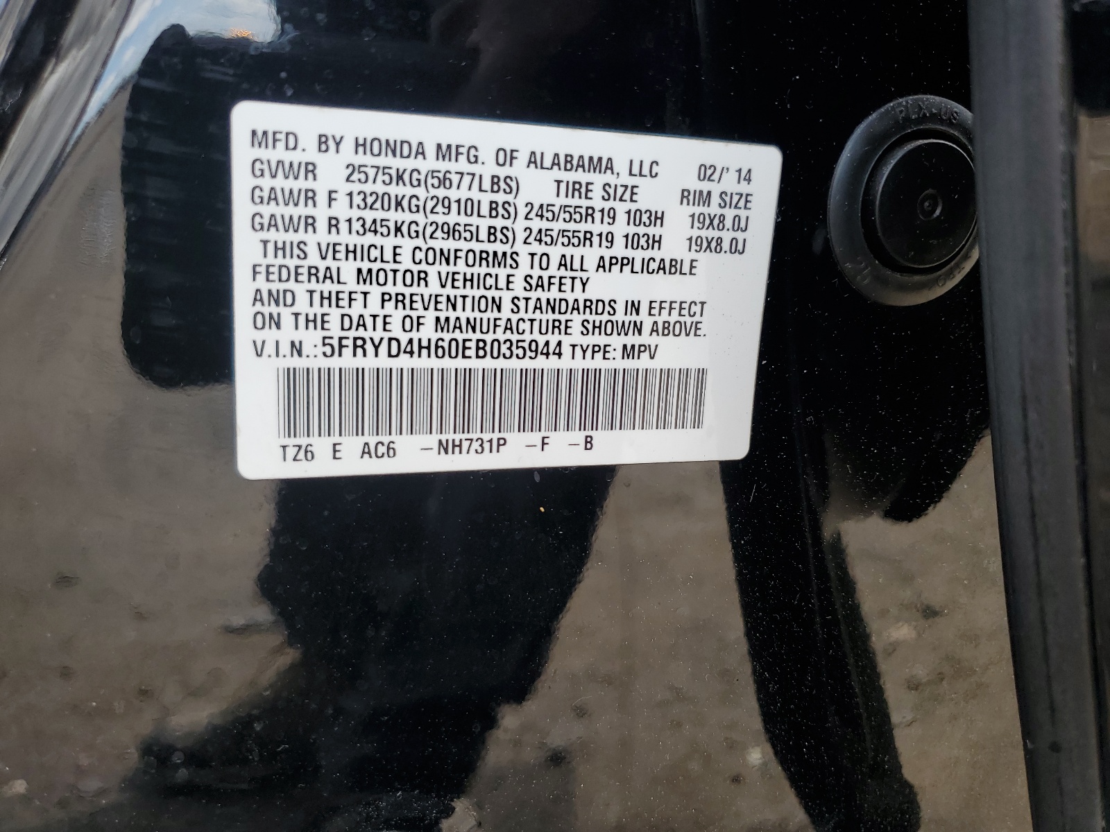 5FRYD4H60EB035944 2014 Acura Mdx Technology