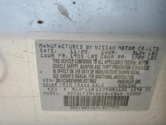 3N1CN8EV6ML827952 Nissan Versa SV 13