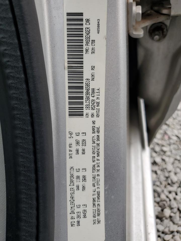 2008 Dodge Avenger Sxt VIN: 1B3LC56K98N658510 Lot: 66506964