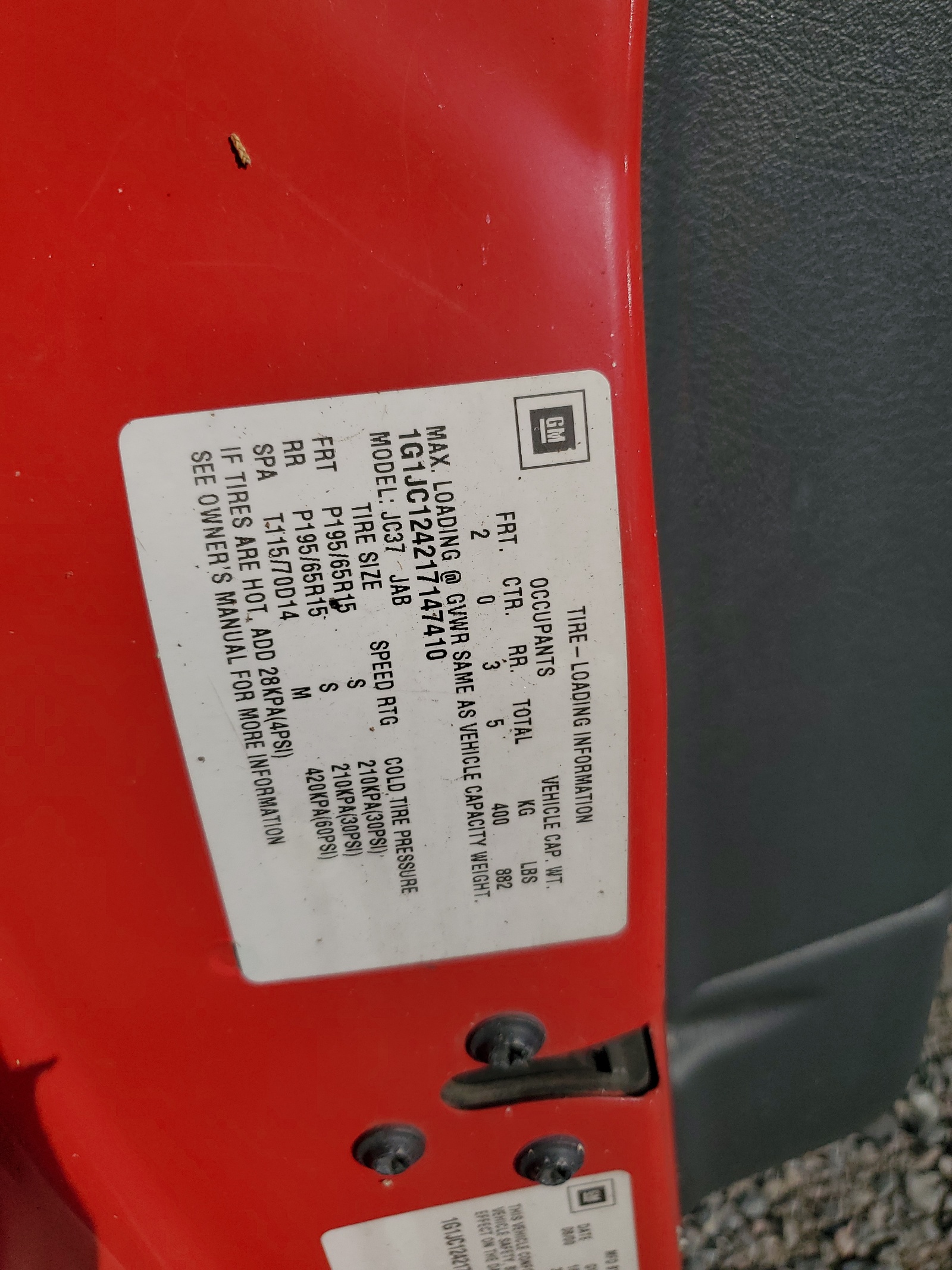 1G1JC124217147410 2001 Chevrolet Cavalier