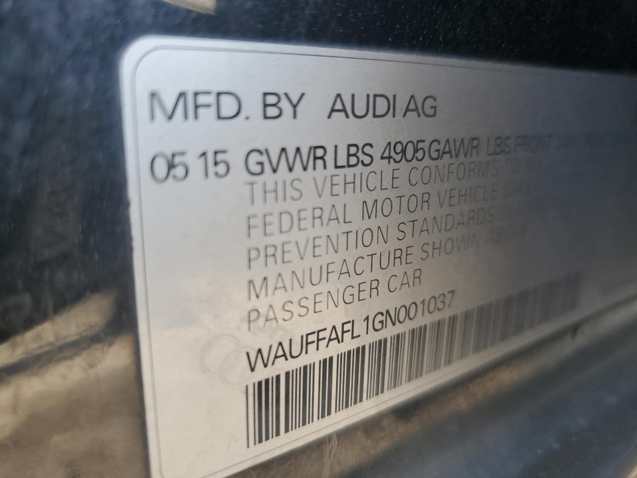 WAUFFAFL1GN001037 2016 AUDI A4 - Image 12