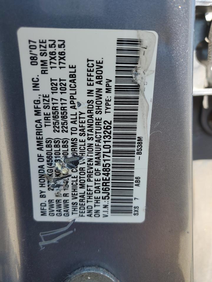 2007 Honda Cr-V Ex VIN: 5J6RE48517L013262 Lot: 68755974