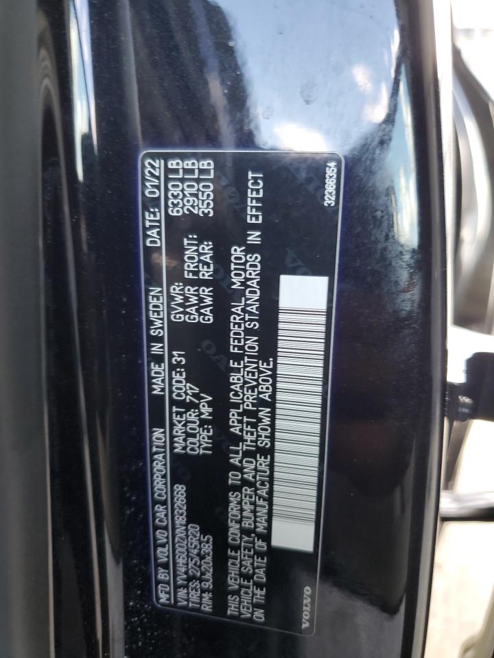 YV4H600ZXN1832668 2022 Volvo Xc90 T8 Recharge Inscription Express