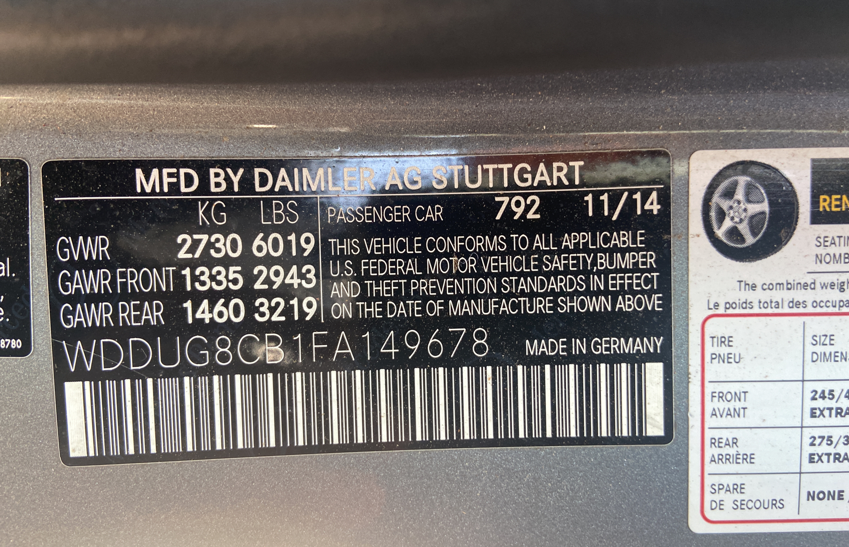 WDDUG8CB1FA149678 2015 Mercedes-Benz S 550