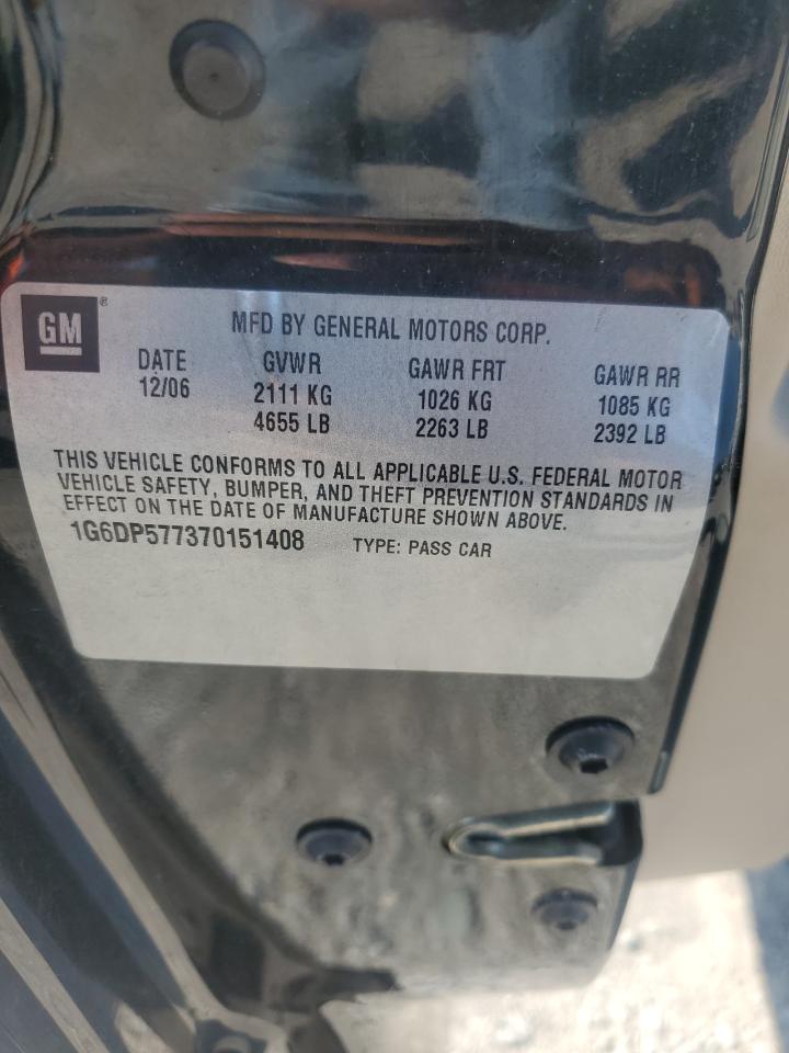 2007 Cadillac Cts Hi Feature V6 VIN: 1G6DP577370151408 Lot: 66428394